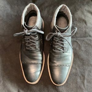 Warfield & Grand men’s black leather boots, 9.5